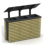 Üçlü Ahşap Geri Dönüşüm Kutusu CK 57 - Görsel 2