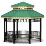 Ahşap Çatılı Altıgen Metal Kamelya - Görsel 2