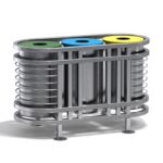 Üçlü Metal Geri Dönüşüm Atık Kutusu CK 58 - Görsel 2