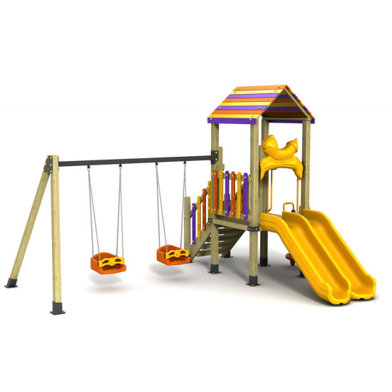 Ahşap Mini Çocuk Parkı 1 çocuk parkı modeli