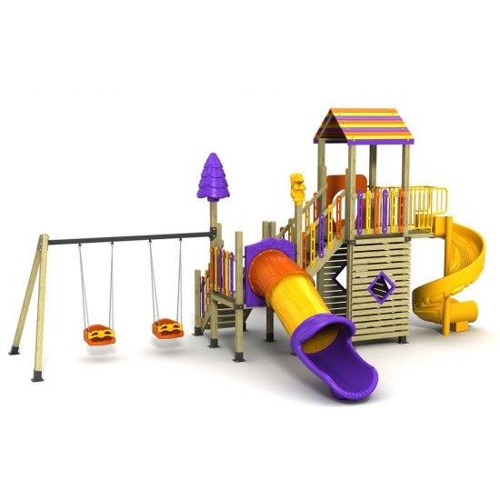 Klasik Ahşap Çocuk Parkı 4 modeli