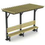 Ahşap Banklı Pergole