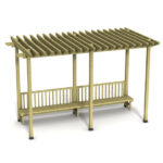 Ahşap Düz Oturmalı Pergole