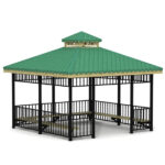 Ahşap Çatılı 4 x 4 Metal Kamelya