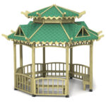 Ahşap Sekizgen Uzak Doğu Kamelya