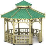 Ahşap Sekizgen Geometrik Kamelya