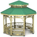 Ahşap Sekizgen Yelpaze Korkuluklu Kamelya