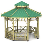 Ahşap Sekizgen 4 x 4 Kamelya