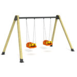 Ahşap İkili Salıncak