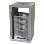 Dış Mekan Küllüklü Paslanmaz Çöp Kutusu CK 11