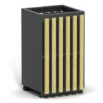 Dış Mekan Ahşap Çıtalı Çöp Kutusu CK 12